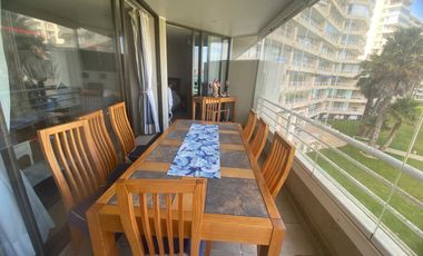 Impresionante depto vista al mar, 3er piso, 4 D, 3 baños, terraza 15 m2
