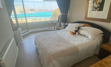 Impresionante depto vista al mar, 3er piso, 4 D, 3 baños, terraza 15 m2