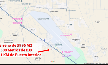Terreno a 300 m del Aeropuerto del Bajio.