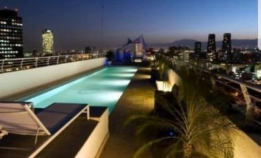 EXCELENTE Departamento AMUEBLADO Con BALCON ANZURES POLANCO 2 Recamaras Alberca y Gimnasio $25,500.00 M.N.
