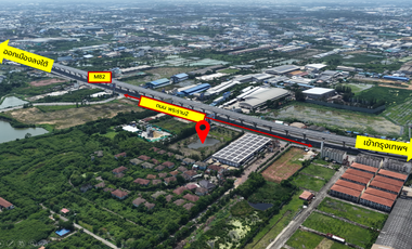 Prime Investment Land! 100-Meter Frontage! For Sale: 12 Rai (19,224 sq.m.) of Prime Land on Rama 2 Road! Located on the outbound side of Rama 2 Road,