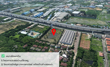 Prime Investment Land! 100-Meter Frontage! For Sale: 12 Rai (19,224 sq.m.) of Prime Land on Rama 2 Road! Located on the outbound side of Rama 2 Road,