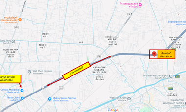 Prime Investment Land! 100-Meter Frontage! For Sale: 12 Rai (19,224 sq.m.) of Prime Land on Rama 2 Road! Located on the outbound side of Rama 2 Road,