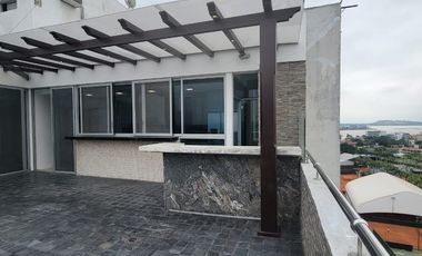 ALQUILER LUJOSO PENTHOUSE EN RIVER TOWERS, PRIMEROS KMS VIA A SAMBORONDON