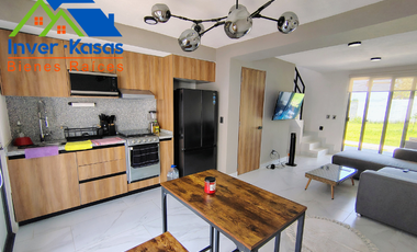 SE RENTA CASA NUEVA, AMUEBLADA A UN COSTADO DEL PARQUE INDUSTRIAL DE CUAUTLA