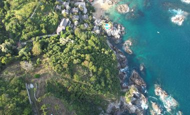 Lote frente al mar de 6,000 m² con vista panorámica – Bahía Estacahuite, Mazunte – Puerto Ángel