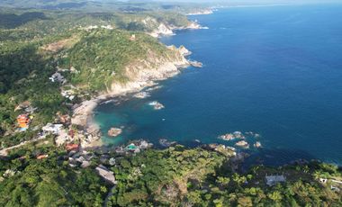 Lote frente al mar de 6,000 m² con vista panorámica – Bahía Estacahuite, Mazunte – Puerto Ángel
