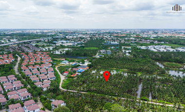 Almost Half the Market Price!! Fully Filled Land, Over 4 Rai, Rectangular Plot, on Anamai Ngam Charoen 25 Road, Tha Kham, Bang Khun Thian