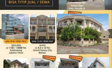 Dijual Rumah tingkat CPT Sbrang Mall GGP LT 108 Bekasi Selatan