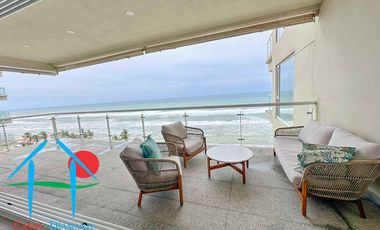 Depto de playa con Terraza, Vista Frontal al Mar y 3 recámaras. Ocean Front 705