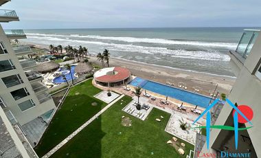 Depto de playa con Terraza, Vista Frontal al Mar y 3 recámaras. Ocean Front 705