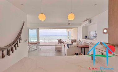 Depto de playa con Terraza, Vista Frontal al Mar y 3 recámaras. Ocean Front 705