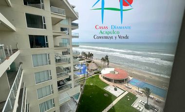 Depto de playa con Terraza, Vista Frontal al Mar y 3 recámaras. Ocean Front 705