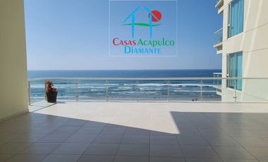 Depto de playa con Terraza, Vista Frontal al Mar y 3 recámaras. Ocean Front 705