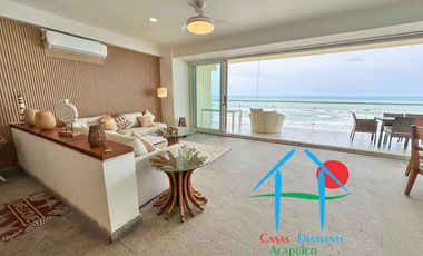 Depto Frente al Mar con Terraza y 4 Rec. Para 8 personas. Ocean Front 401