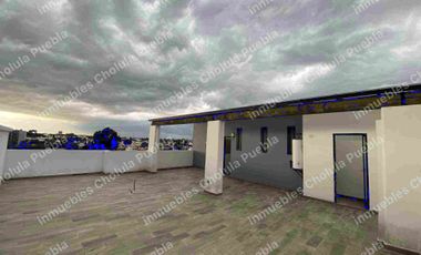 Penthouse nuevo en venta, 2 niveles, con roof top privado, a 5 minutos de UDLAP, Explanada Puebla y zona arqueológica de Cholula.