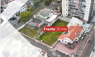 TERRENO EN VENTA 6 DE DICIEMBRE Y VEINTIMILLA, QUITO ECUADOR