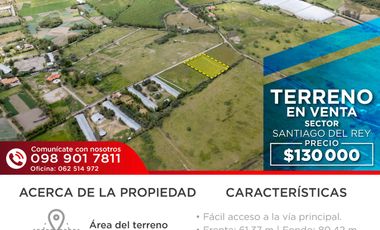 TERRENO EN VENTA #2–SANTIAGO DEL REY-VIA IMBAYA