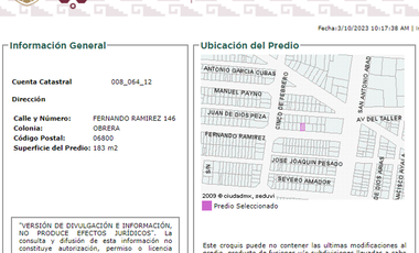 CASA EN VENTA EN LA OBRERA