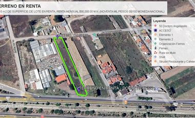 LOTE USO COMERCIAL - EN RENTA - EN PERIFERICO $90,000.00 MENSUALES