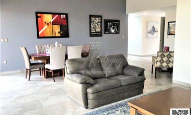 CASA DE UN PISO, AMUEBLADA EN RENTA  FRACC. LA CAMPIÑA, León,Gto; 3 REC, 3 AUTOS, JARDÍN, EQUIPADA