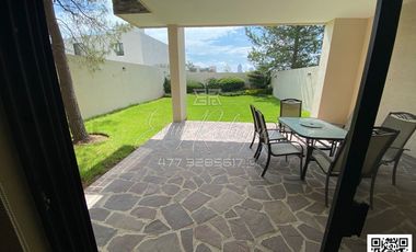 CASA AMUEBLADA EN LA CAMPIÑA, León,Gto; RENTA $36,500, 3 REC. CON BAÑO C/U, 4 AUTOS, JARDÍN CON TERRAZA