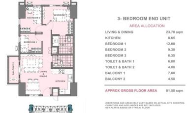 3 Bedroom Condo Corner Unit For Sale Kai Garden Residences Dansalan St. Mandaluyong City