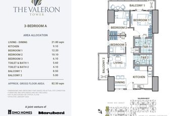 Resort 3BR Condo The Valeron near Arcovia City Pasig City