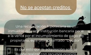 AF VENTA DE CASA EN RECUPERACION BANCARIA EN CENTRO TENANCINGO, MEX