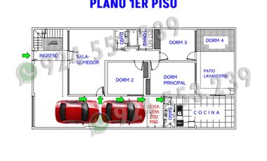OCASIÓN VENDO 170m2 1ER PISO DEPARTAMENTO + 2 COCHERAS
