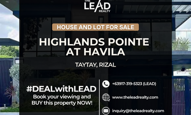 House for sale 5 Bedroom Highlands Pointe at Havila  Rizal Semi Furnished house for sale