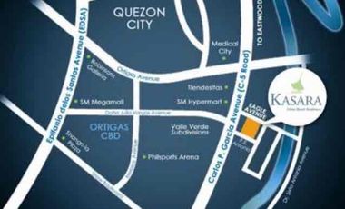 2 Bedroom w/ Balcony For Sale in Kasara Urban Resort Pasig near Ortigas, SM Megamall, BGC, Makati, NAIA