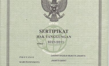TERMURAH di Segi Tiga Emas CBD Jakarta Barat hanya 7 Jutaan/m2 dibawah harga Appraisal. STRATEGIS  < 1 Km dari Komplek Elit Puri Indah/Permata Buana