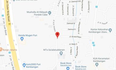 TERMURAH di Segi Tiga Emas CBD Jakarta Barat hanya 7 Jutaan/m2 dibawah harga Appraisal. STRATEGIS  < 1 Km dari Komplek Elit Puri Indah/Permata Buana