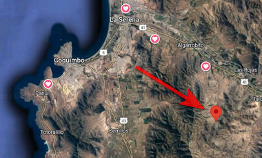 Parcela de 5000 m2, hermosa vista. Sector La Estrella de El Rosario. La Serena. $16 millones