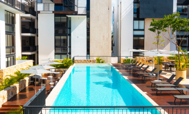 Departamento en venta a precio de oportunidad en Avenida principal dentro de Mérida con amenidades