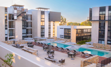 Departamento en venta a precio de oportunidad en Avenida principal dentro de Mérida con amenidades