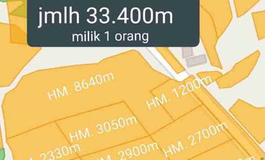 tanah datar rata ploting kuning