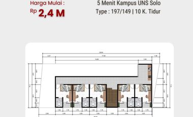 Belakang UNS Bisa Kekampus Jalan Kaki Kost Premium Include Furniture