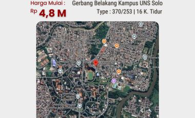 Kost Di Belakang UNS Pinggir Jalan Raya