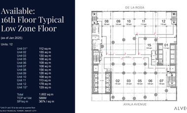 HALF FLOOR - ALVEO FINANCIAL TOWER - READY MOVE IN