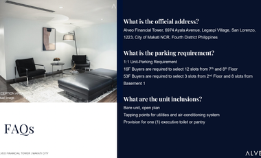 HALF FLOOR - ALVEO FINANCIAL TOWER - READY MOVE IN