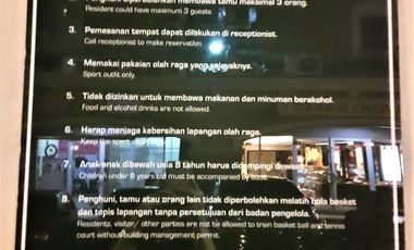 Disewakan Tahunan/Bulanan Townhouse Mediterania Garden Residences 1-Lantai Ground langsung taman + Pool 2 ha