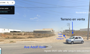 TERRENO EN VENTA EN CALLE ADOLF HORN Y EL ZAPOTE