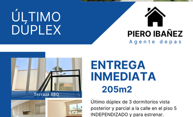 Último dúplex en venta de 3 dormitorios a precio de ocasión en Santiago de Surco