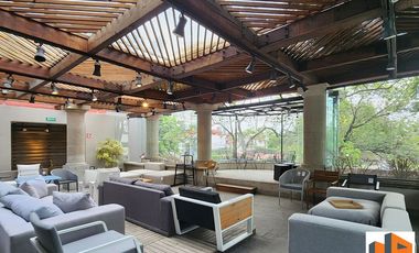 Planta Alta de esta Casa en Renta con espectacular terraza , en Altavista, San Ángel  para Uso Comercial o de Oficinas.