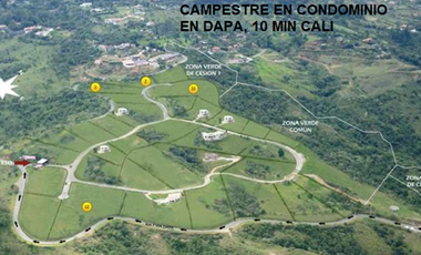 Venta Lote Campestre en Condominio en Dapa, Cali, Colombia
