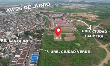 SE VENDE TERRENO LOTIZACION SANTA INES EN MACHALA