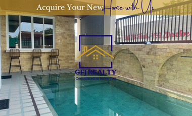 Smart Modern Rustic House For Sale/Rent Fully Furnished with 3BR and Swimming Pool in Angeles City near Clark and Rockwell