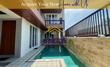 Smart Modern Rustic House For Sale/Rent Fully Furnished with 3BR and Swimming Pool in Angeles City near Clark and Rockwell